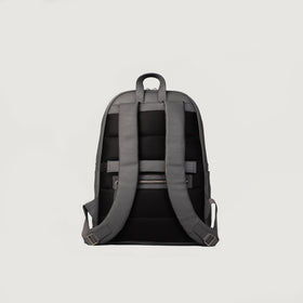 The Philos Grey Leather Backpack