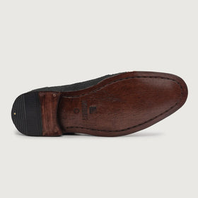 Attorney Derby Black Suede Leather Shoes