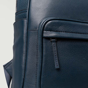 The Philos Midnight Blue Leather Backpack