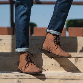Knight Derby Oil Pull-up Brown Leather Boots