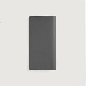Cameron Grey Leather Long Wallet