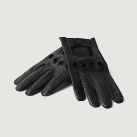 Ferdinand Black Leather Driving Gloves
