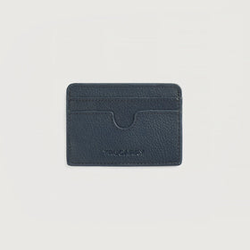 Karl Blue Leather Card Holder