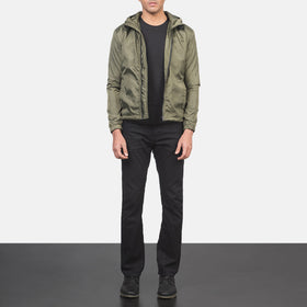 Jimmy Green Hooded Windbreaker Jacket