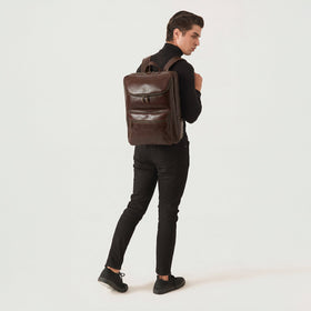 The Bedford Vintage Brown Leather Backpack