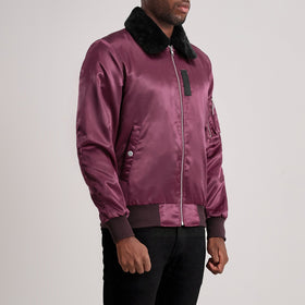 Clyde B-15 Maroon Bomber Jacket