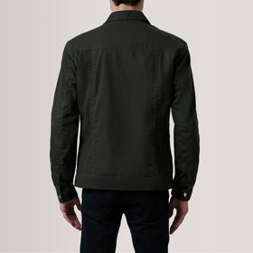Colberto Olive Waxed Canvas Trucker Jacket