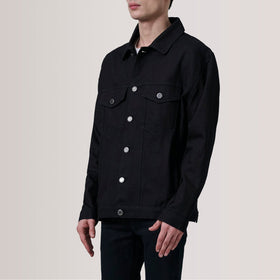 Eddie Black Oversized Denim Trucker Jacket