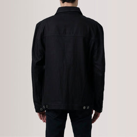 Eddie Black Oversized Denim Trucker Jacket