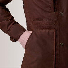 Marlo Brown Canvas Hooded Work Jacket