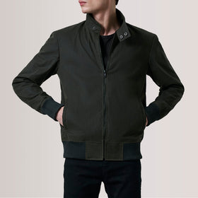 Morrison Olive Canvas Bomber Jacket