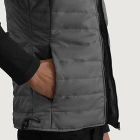 Carlo Grey Hooded Puffer Vest