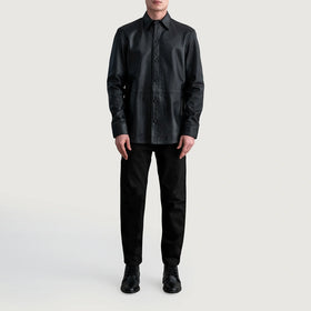 Haven Black Leather Shirt