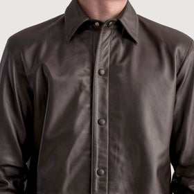 Haven Brown Leather Shirt