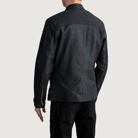 Zen Tumbled Black Leather Biker Jacket