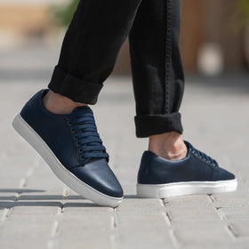 Murphy Low Top Midnight Blue Leather Sneakers