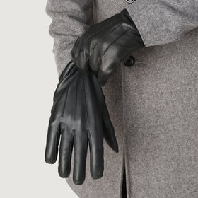 Ralph Black Leather Dress Gloves