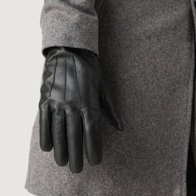 Ralph Black Leather Dress Gloves