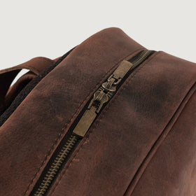The Philos Vintage Distressed Brown Leather Backpack