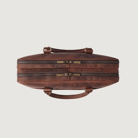 The Preston Vintage Distressed Brown Leather Briefcase