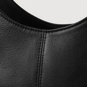 The Stefani Black Leather Hobo Bag