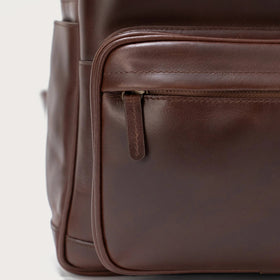 The Philos Vintage Brown Leather Backpack