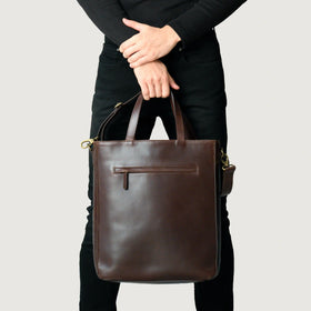 The Poet Vintage Brown Leather Tote Bag