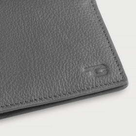 Voren Grey Leather Bi-fold Wallet