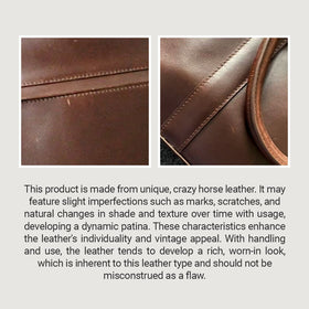 The Poet Vintage Brown Leather Tote Bag