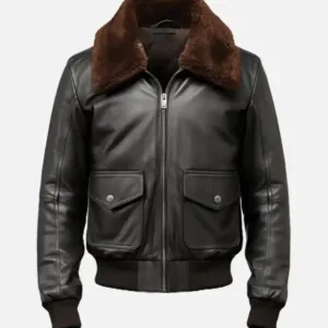 Men’s Black Leather G1 Aviator Jacket