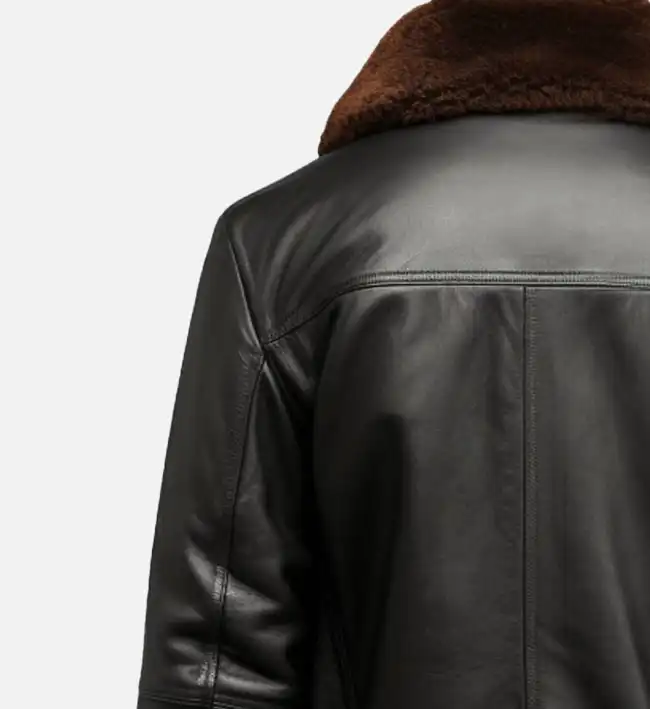 Mens-Black-Leather-Shearling-G1-Aviator-Flying-Bomber-Jacket