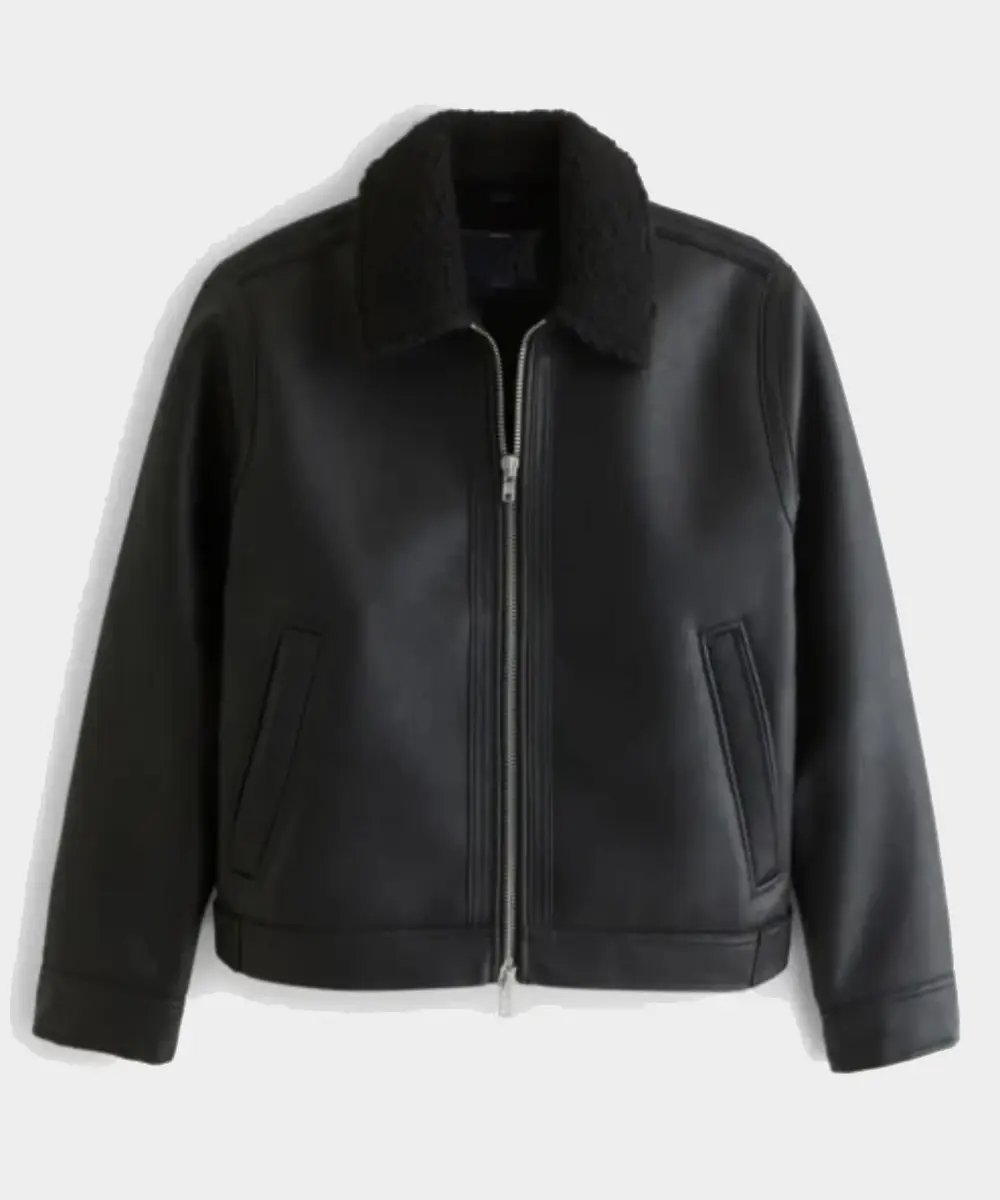 Mens-Cropped-Aviator-Sherpa-Black-Leather-Jacket
