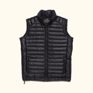 Bridger Leather Down Vest (Black)