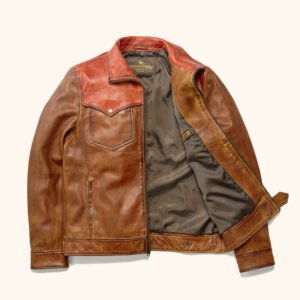 Western Elkhorn Leather Jacket (Copper&Whiskey)