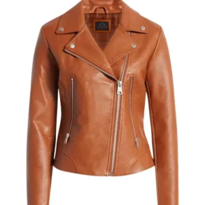 Women Real Brown Leather Jacket