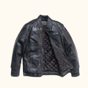 Glenwood Leather Driving Jacket (Vintage Black)