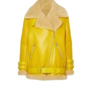 Women’s Yellow Shearling Jacket