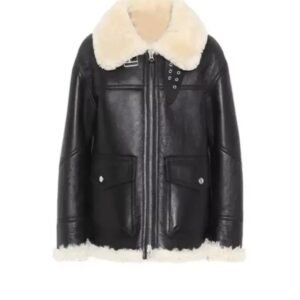 Women’s Ivory Aviator Shearling Jacket
